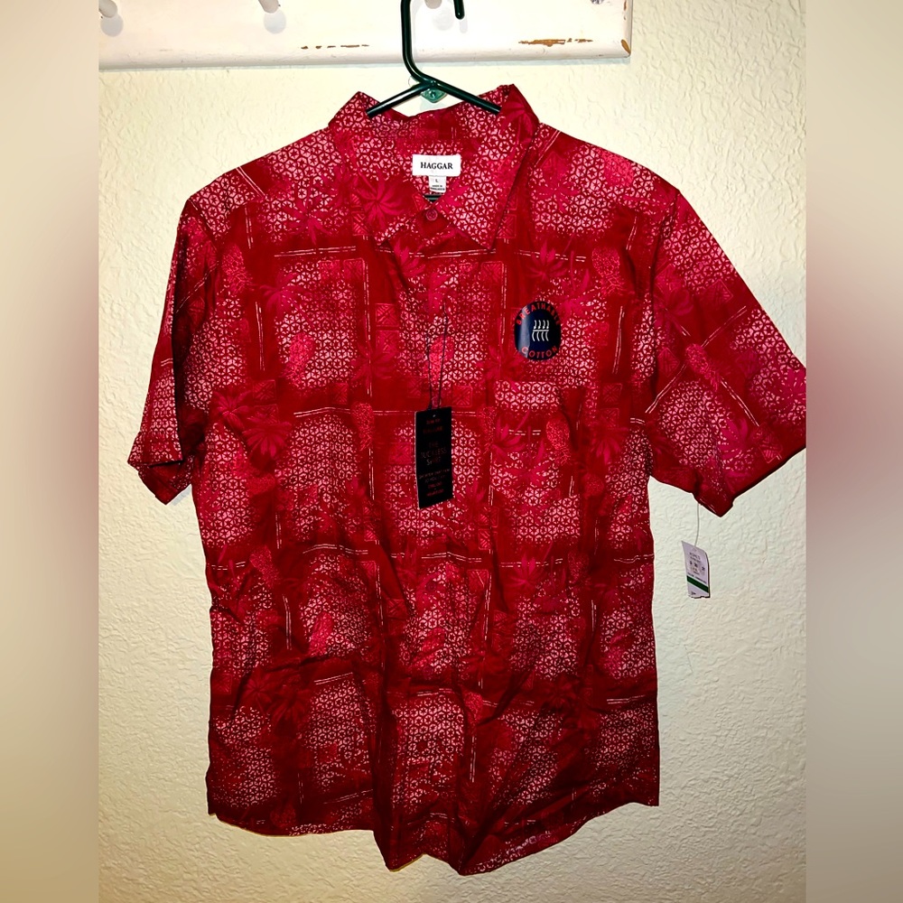Haggar Men’s Hawaiian Shirt Size Large
